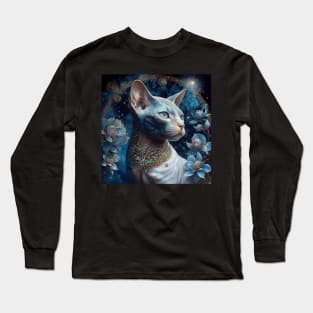 Royal Blue Sphynx Long Sleeve T-Shirt